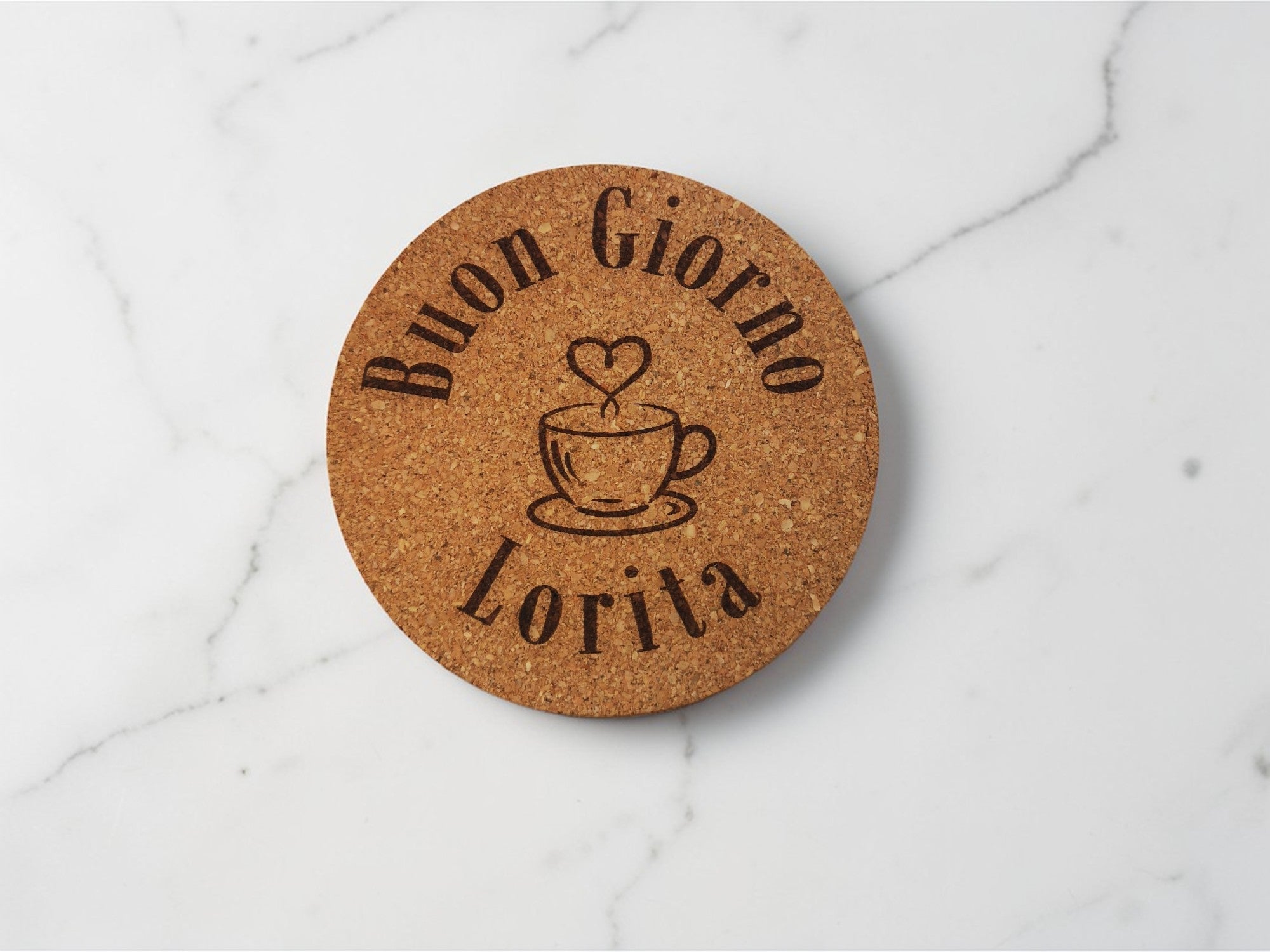 Sottobicchiere in sughero personalizzato